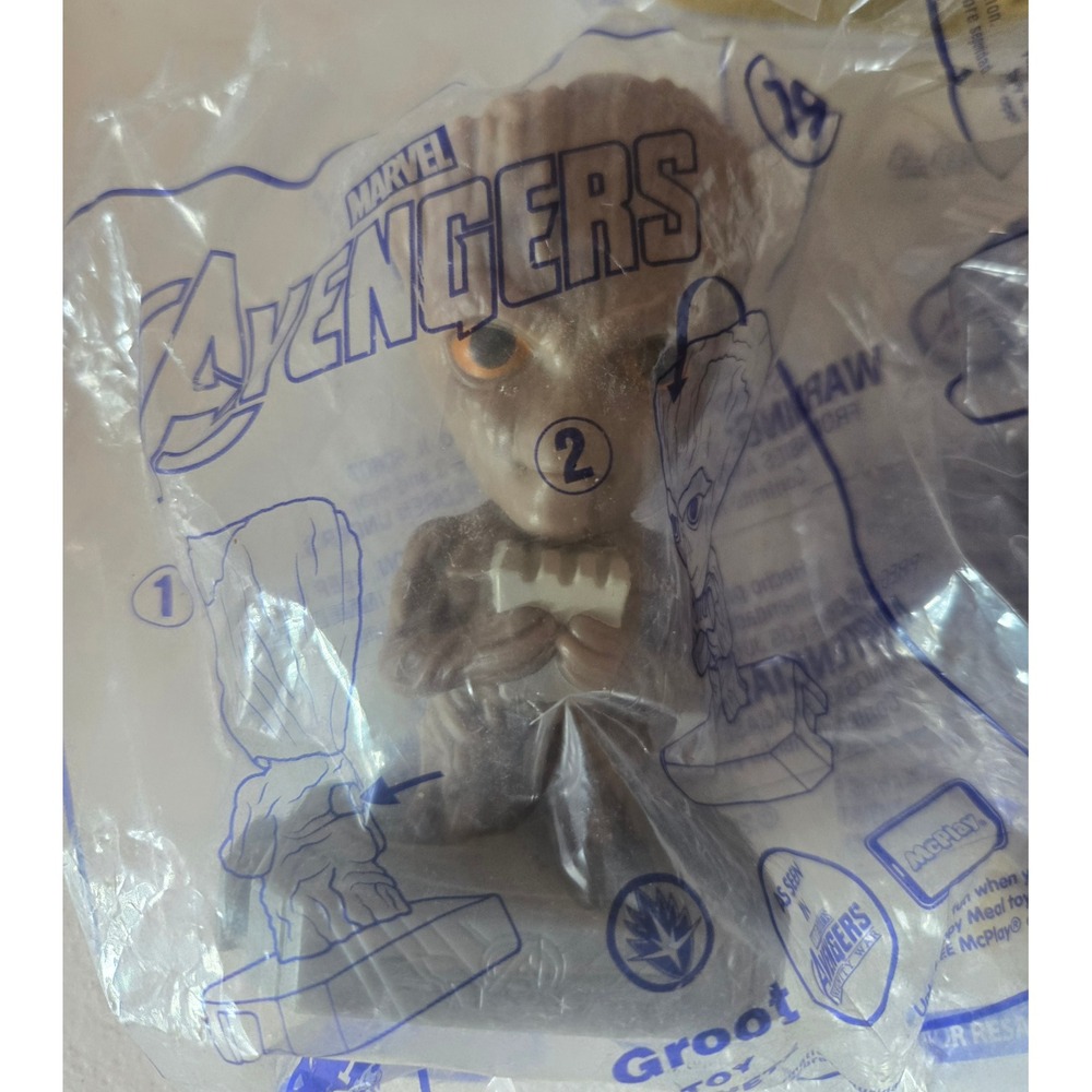Marvel Avengers McDonalds Happy Meal Toys Lot 9 Sealed Iron Man Groot 2019 - Picture 5 of 16